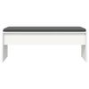 vidaXL Hall Bench with Cushion White 103 x 38 x 40 cm