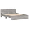vidaXL Bed Frame with LED without Mattress Grey Sonoma 160x200 cm