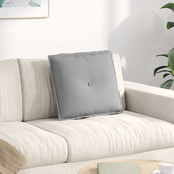 vidaXL Back Pillow Cloud Grey 50 x 19 x 45 cm Fabric