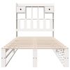 vidaXL Bookcase Bed without Mattress White 90x200 cm Solid Wood Pine