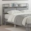 vidaXL Storage Headboard with Shelf Grey sonoma 140 cm Engineered wood