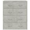 vidaXL Sideboard with 4 Drawers 60x30.5x71 cm Concrete Grey