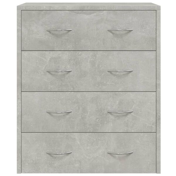 vidaXL Sideboard with 4 Drawers 60x30.5x71 cm Concrete Grey