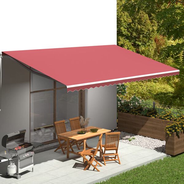 vidaXL Replacement Fabric for Awning Burgundy Red 6x3.5 m