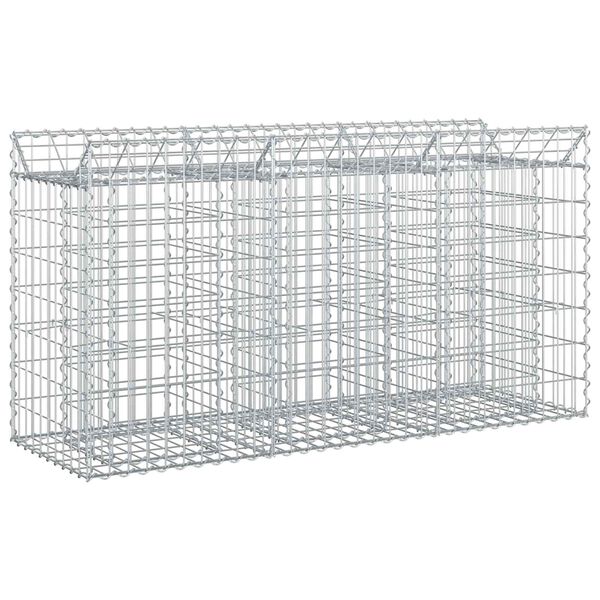 vidaXL Gabion Raised Bed Silver 150 x 50 x 80 cm Galvanised Steel