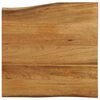 vidaXL Table Top 60x60x3.8 cm Live Edge Solid Wood Mango