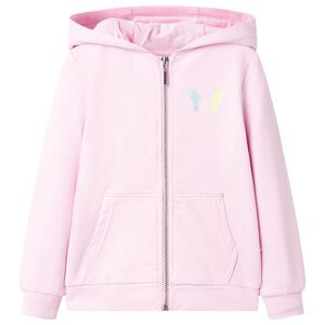 vidaXL Kids' Hooded Sweatshirt Light Pink 116