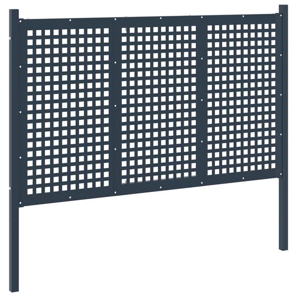 vidaXL Garden Fence Steel 178x125 cm Anthracite