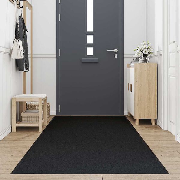 vidaXL Doormat Black 115x300 cm