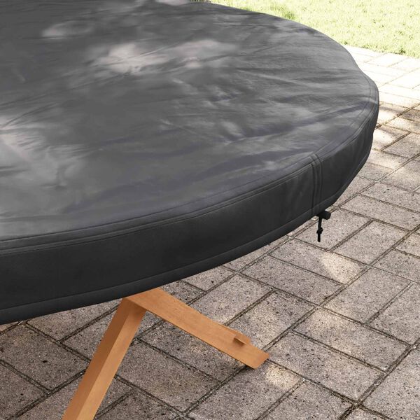 vidaXL Outdoor Table Cover Black 122 x 122 x 10 cm 600D Oxford Fbric