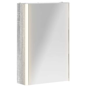 vidaXL Bathroom Mirror Cabinet Grey Sonoma 33 x 11.5 x 50 cm