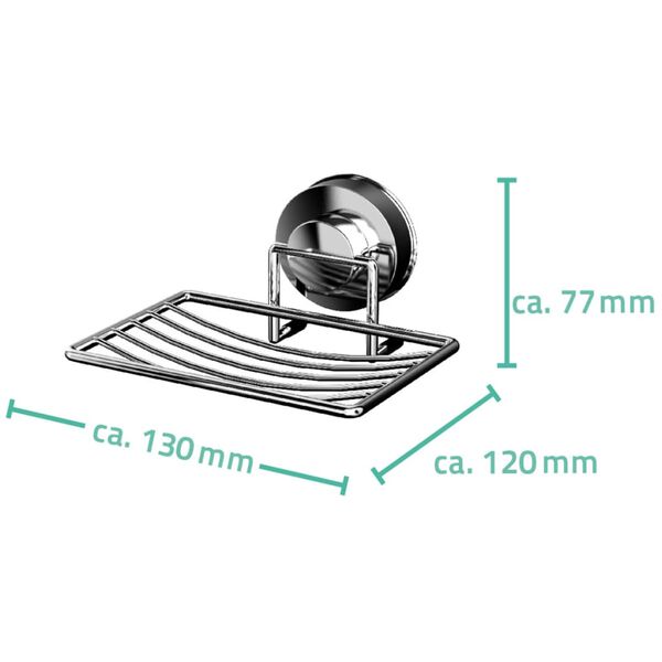 RIDDER Shower Soap Dish 13x12x7.7 cm Chrome 12040100