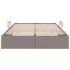 vidaXL Storage Bed with Mattress Taupe 120 x 200 cm Fabric