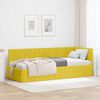 vidaXL Corner Bed Frame with Headboard Yellow 80 cm x 200 cm Velvet