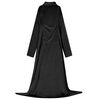 vidaXL Blanket Hoodie Black F Flannel