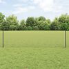 vidaXL Fence with Post Grey 0.5 x 25 m Steel