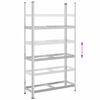 vidaXL 3-Layer Tyre Shelf Silver 110x40x200 cm Steel