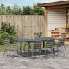 vidaXL Garden Dining Set 9 pcs Anthracite Powder-coated Steel