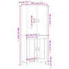 vidaXL Highboard Sonoma Oak 69.5x34x180 cm Engineered Wood