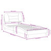 vidaXL Bed Frame with LED without Mattress "Hvar" Brown 90x190 cm