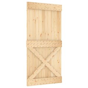 vidaXL Sliding Door NARVIK Natural and Black