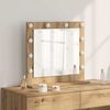 vidaXL Vanity Mirror with LED Strip Lights Artisan Oak 60 x 55 x 18 cm