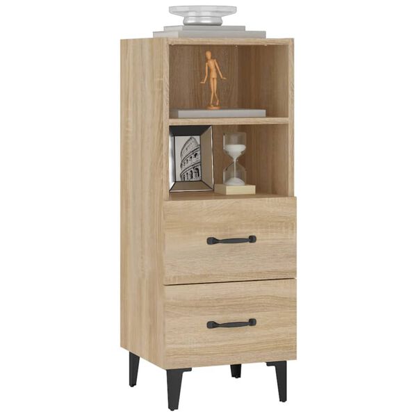 vidaXL Sideboard Sonoma Oak 34.5x34x90 cm Engineered Wood
