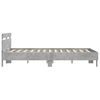 vidaXL Bed Frame with LED without Mattress Concrete Grey 140x200 cm