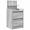 vidaXL Bedside Cabinets with 2 Drawers 2 pcs Grey Sonoma 38x34x80 cm