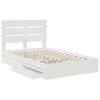 vidaXL Storage Bed with Headboard White 120 x 190 cm Engineered Wood