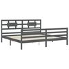vidaXL Bed Frame without Mattress Grey 200x200 cm Solid Wood