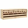 vidaXL Chicken Laying Nest 5 Compartments 117x33x38 cm Solid Pine Wood
