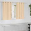 vidaXL Blackout Curtains with Rings 2 pcs Cream 140 x 140 cm Polyester