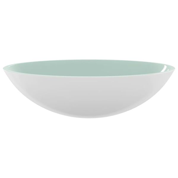 vidaXL Basin Glass 50x37x14 cm White