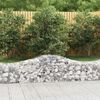 vidaXL Arched Gabion Baskets 3 pcs 200x50x40/60 cm Galvanised Iron