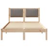 vidaXL Bed Frame with Upholstered Headboard Taupe 120 x 200 cm