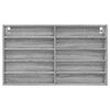 vidaXL Vitrine Cabinet Grey Sonoma 100x15x58 cm Engineered Wood