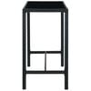 vidaXL Garden Bar Table Black 130x60x110 cm Poly Rattan and Glass