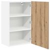 vidaXL Hanging Cabinet with Door Artisan Oak and White 50 x 31 x 80 cm