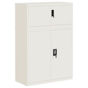 vidaXL File Cabinet White 90x40x130 cm Steel