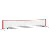 vidaXL Tennis Net Folding Black and Red 494.5 x 90 x 87 cm Polyester