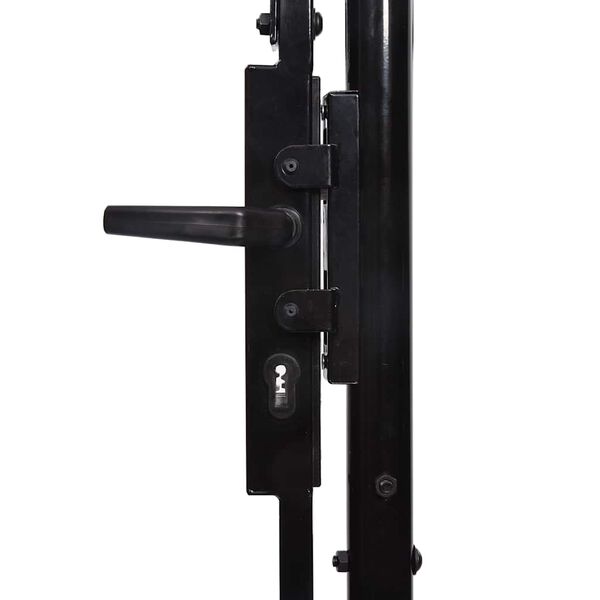 vidaXL Garden Gate Steel 2x4 m Black