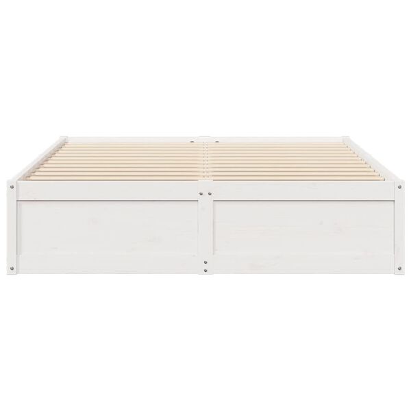 vidaXL Bed Frame without Mattress White 160x200 cm Solid Wood Pine