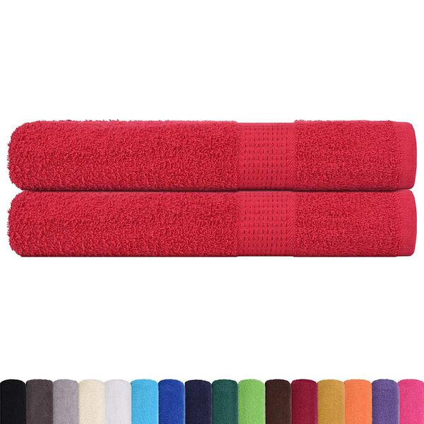 vidaXL Sauna Towels "FROGN" 2 pcs Red 80x200 cm 360 gsm