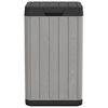 vidaXL Outdoor Garbage Bin Grey 38x38x65 cm PP