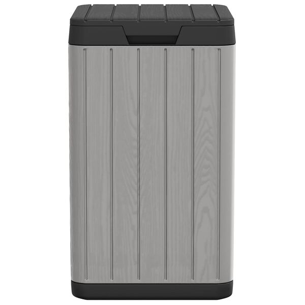 vidaXL Outdoor Garbage Bin Grey 38x38x65 cm PP