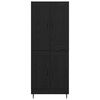 vidaXL Highboard 2 pcs Black Oak Engineered Wood