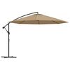 vidaXL Cantilever Garden Parasol with Aluminium Pole 350 cm Taupe