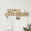 vidaXL Wall-Mounted Coat Rack with Shelf Sonoma Oak 100 x 12 x 43.5 cm
