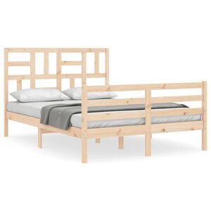 vidaXL Bed Frame without Mattress Small Double Solid Wood